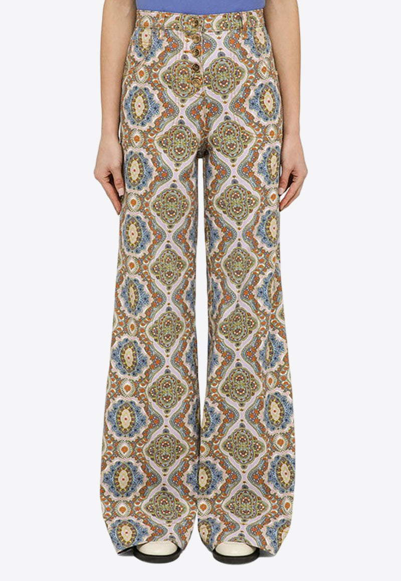 Etro All-Over Print Wide-Leg Pants Multicolor WRNB0004AK033/O_ETRO-X0875