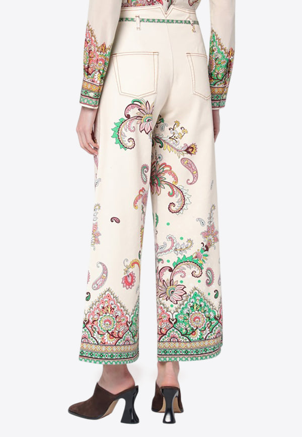 Etro Wide-Leg Paisley Print Pants Multicolor WRNB0006AK771/Q_ETRO-X0802