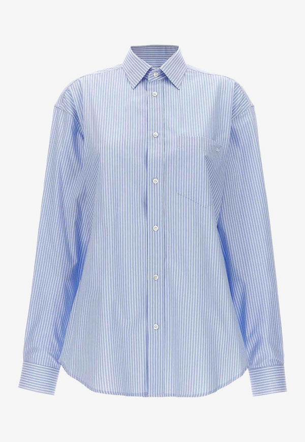 DARKPARK Anne Striped Long-Sleeved Shirt Light Blue WSH04_FAC09_5601