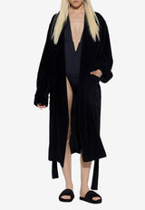 Tom Ford Logo Long-Sleeved Robe WSL001-FAX1015 LB999 Black