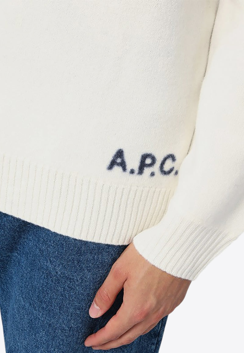 A.P.C. Walter Wool Turtleneck Sweater  Ecru WVBDJ-M23248WO/P_APC-AAD