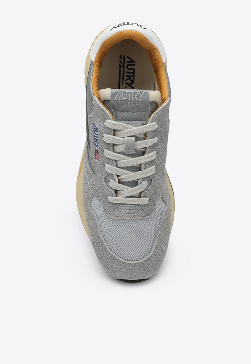 Autry Reelwind Nylon and Suede Low-Top Sneakers Gray WWLMRL04/P_AUTRY-RL04