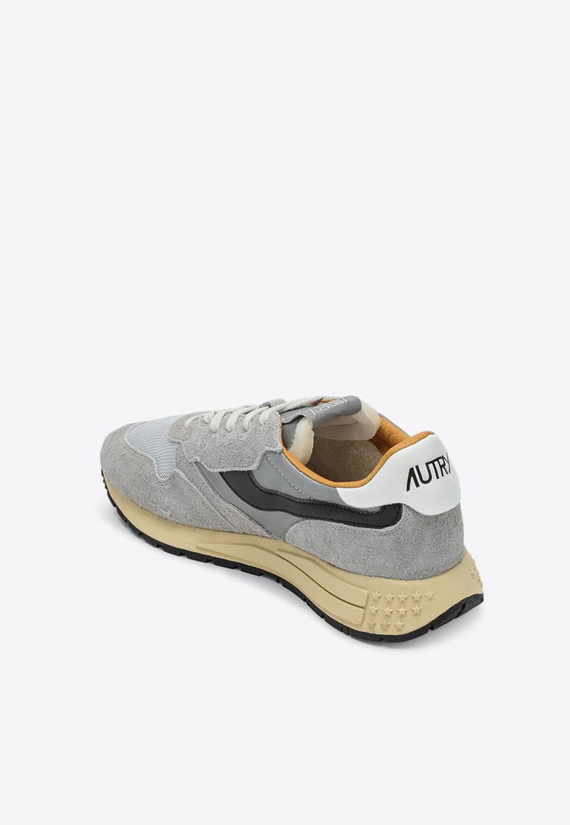 Autry Reelwind Nylon and Suede Low-Top Sneakers Gray WWLMRL04/P_AUTRY-RL04