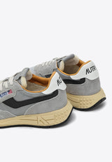 Autry Reelwind Nylon and Suede Low-Top Sneakers Gray WWLMRL04/P_AUTRY-RL04