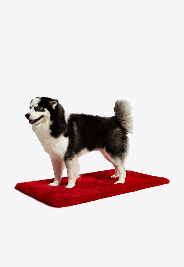 GUESS Faux-Fur Pet Carpet Red XBLETRP4201