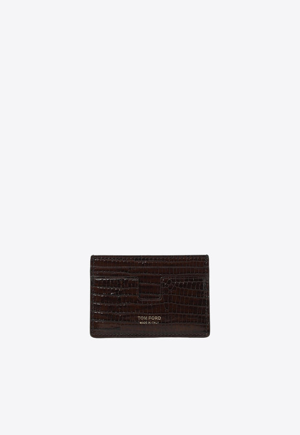 Tom Ford Lizard-Effect Leather Cardholder Y0232-LCL381G 1B084