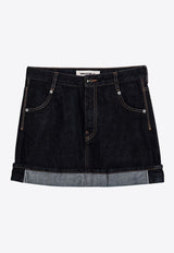 SEMICOUTURE Floriane Mini Denim Skirt Blue Y4WY11CO/P_SEMI-DNM-K