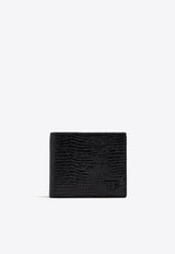 Tom Ford Bi-Fold Embossed Leather Wallet YT228-LGO050L 1N001 Black