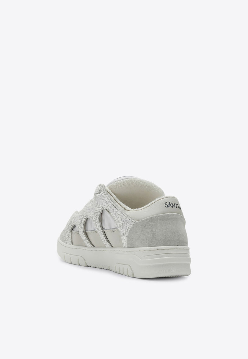 Santha Model 1 Mesh and Suede Sneakers White YU02-S1CK/P_SANTH-WH