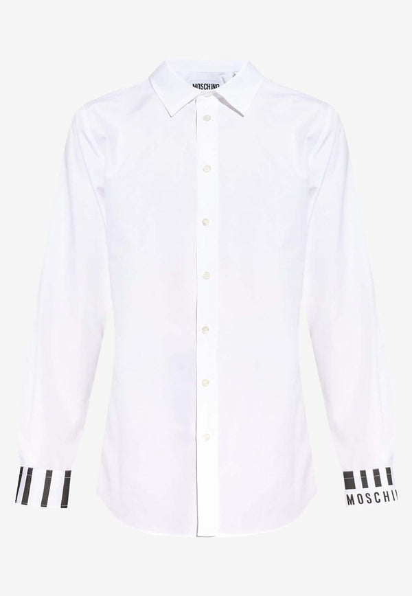 Moschino Barcode Long-Sleeved Shirt ZA020452351001 1001 White