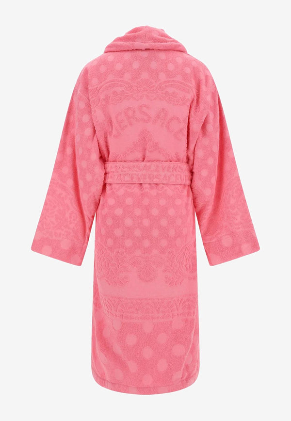 Versace Polka Dot Bathrobe ZACJ00008 1A08203 1PO20 Pink