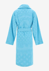 Versace Polka Dot Bathrobe ZACJ00008 1A08203 1VC20 Blue