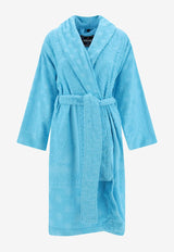 Versace Polka Dot Bathrobe ZACJ00008 1A08203 1VC20 Blue