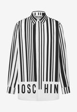 Moschino Barcode Print Shirt ZJ020252551001 1001 Monochrome