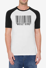 Moschino Barcode Print T-shirt ZJ070852392001 2001 White