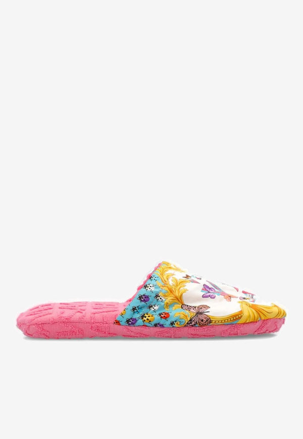 Versace Butterflies Logo Slippers ZSLB00002 1A08216 6P790 Multicolor