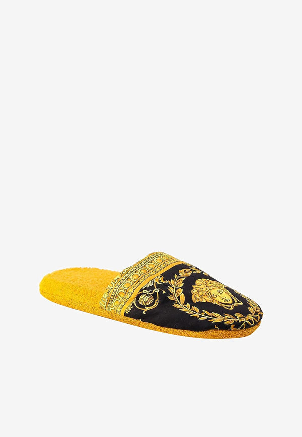 Versace I ♡ Baroque Print Slippers ZSLB00002 ZCOSP052 Z4004 Yellow