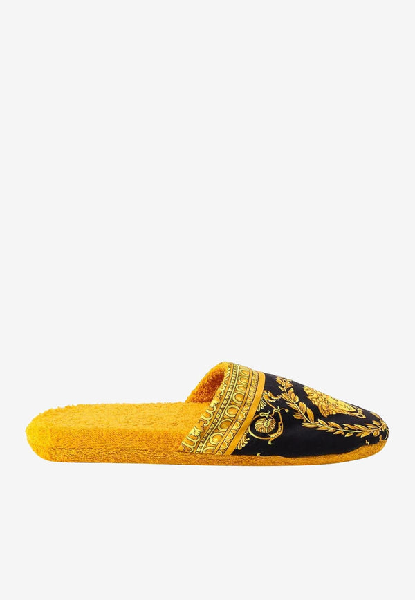 Versace I ♡ Baroque Print Slippers ZSLB00002 ZCOSP052 Z4004 Yellow