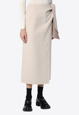 Max Mara Zuppa Wool-Blend Midi Skirt Beige ZUPPACO/P_MAXM-001