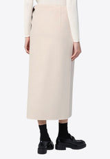 Max Mara Zuppa Wool-Blend Midi Skirt Beige ZUPPACO/P_MAXM-001