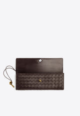 Andiamo Long Clutch in Intrecciato Lamb Leather