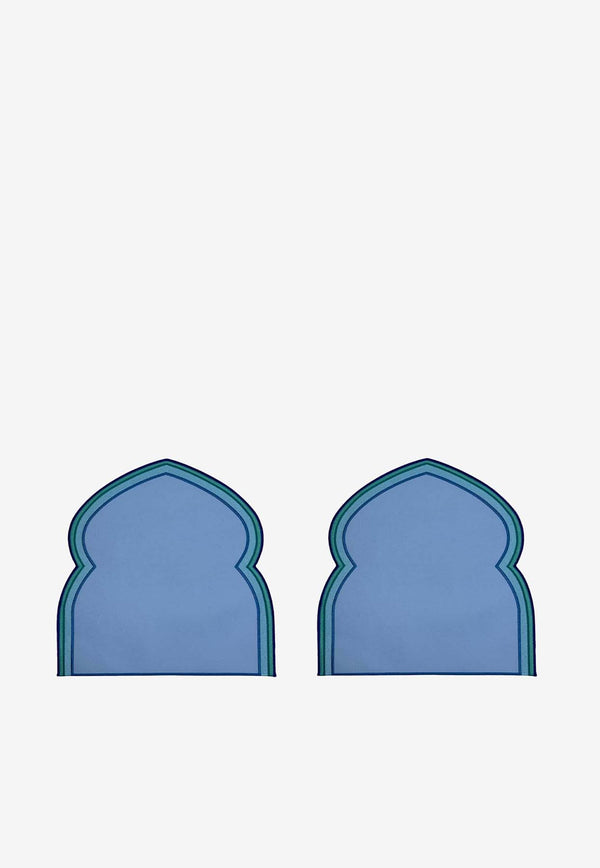 Stitch Majestic Arch-Shaped Placemat Set - Set of 2 Blue  ALM006PB