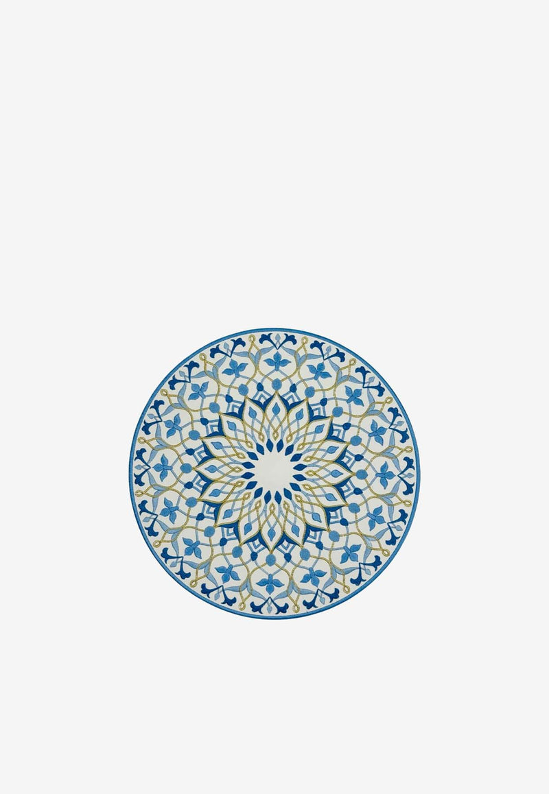 Stitch Embroidered Round Placemats - Set of 2 White AC10050PW
