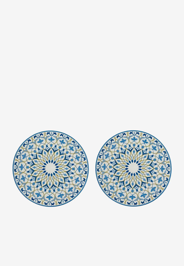 Stitch Embroidered Round Placemats - Set of 2 White AC10050PW
