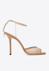 Saeda 100 Crystal Mesh Sandals Jimmy Choo SAEDA S 100 BGM BALLET PINK/CRYSTAL