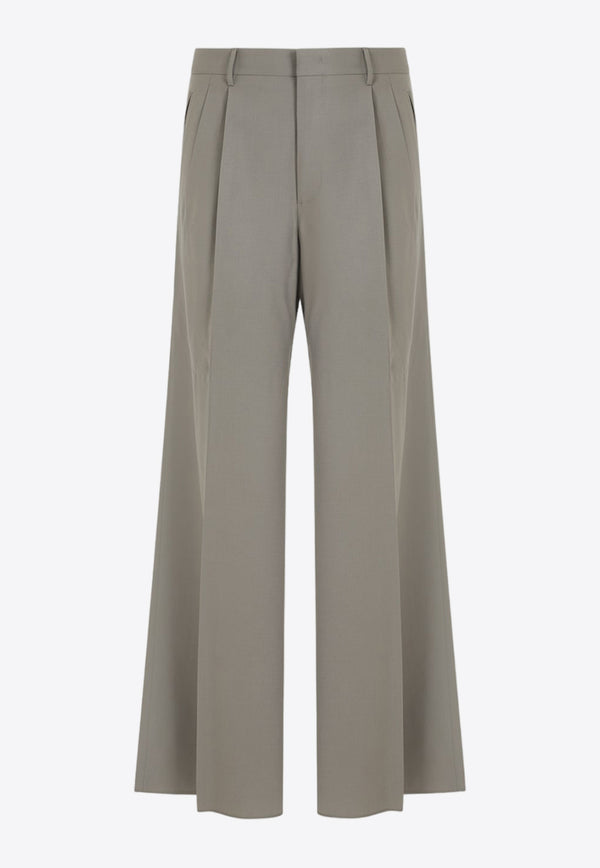 Double-Pleat Wool Pants