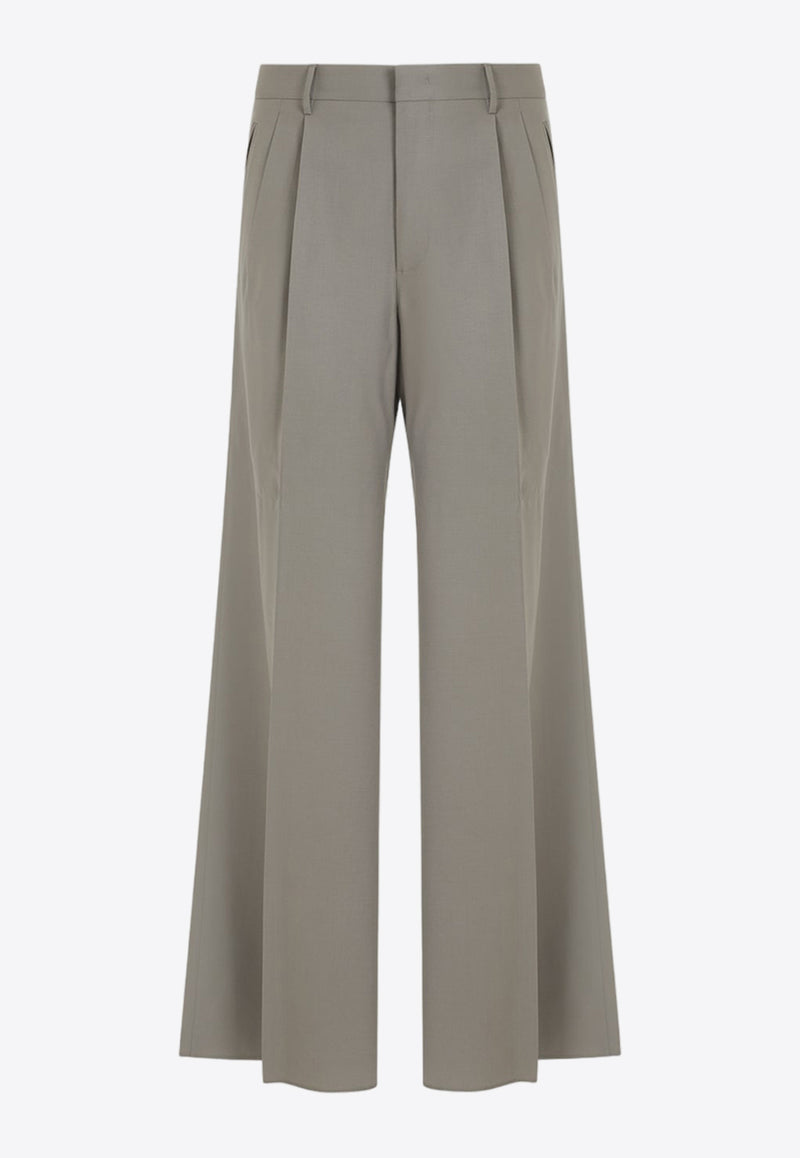 Double-Pleat Wool Pants