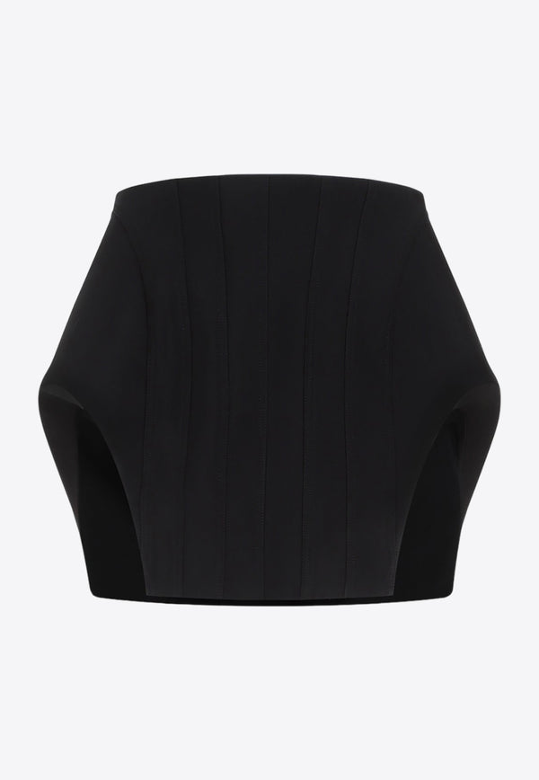 Curvy Structure Mini Skirt