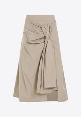 A-line Knot Midi Skirt