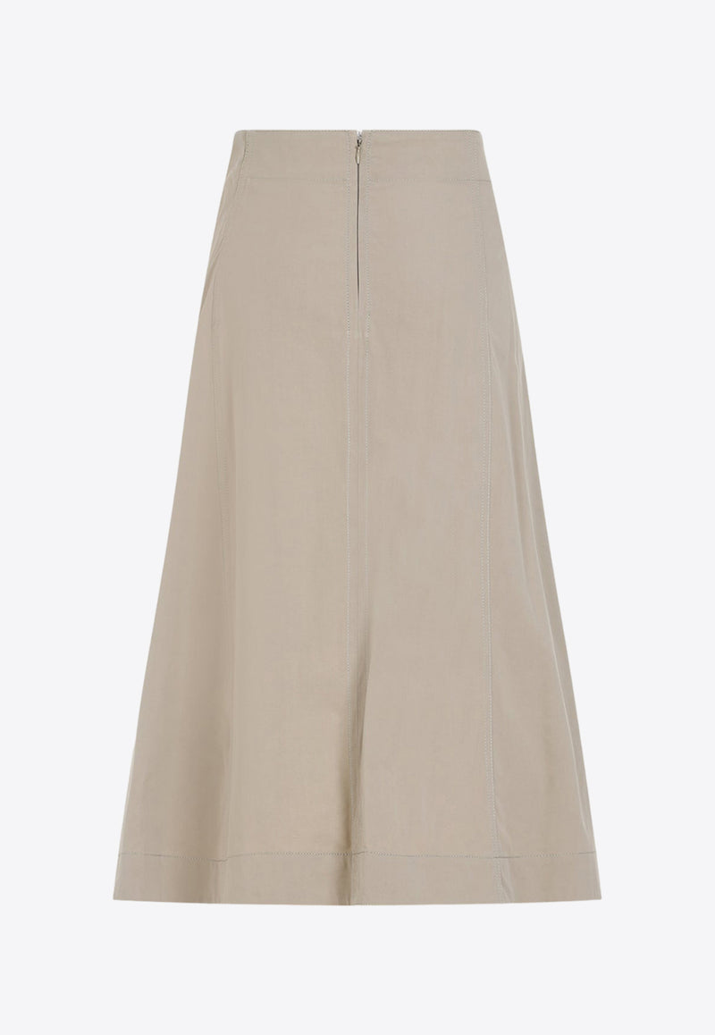 A-line Knot Midi Skirt