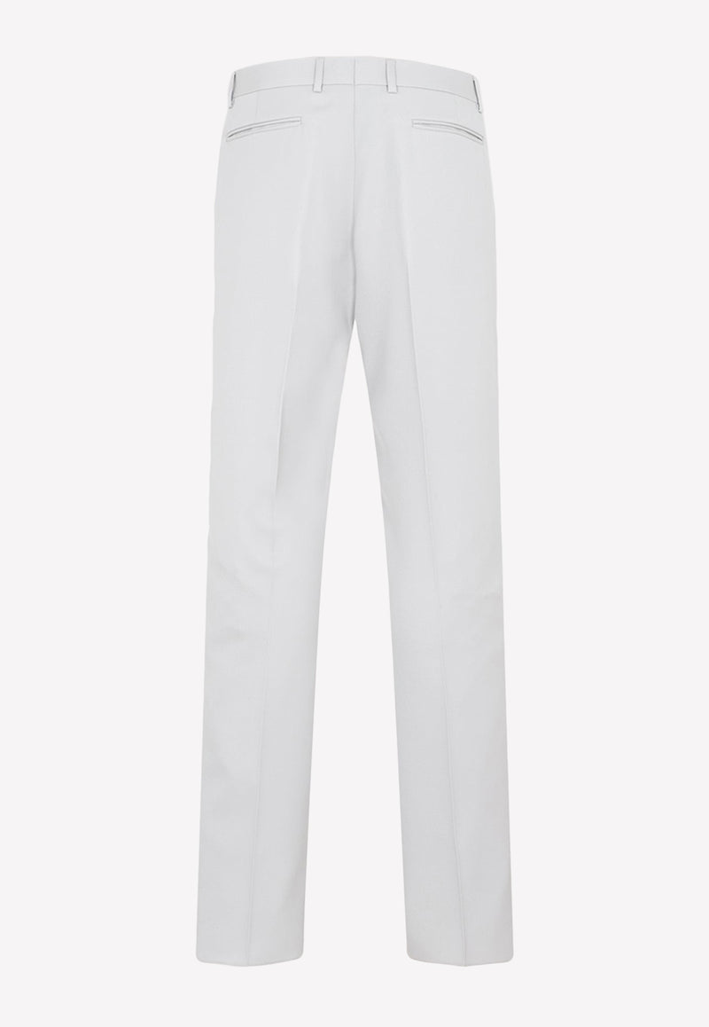 Wool Straight-Leg Pants