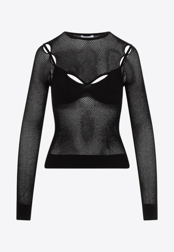 Net Arrow Bralette Top