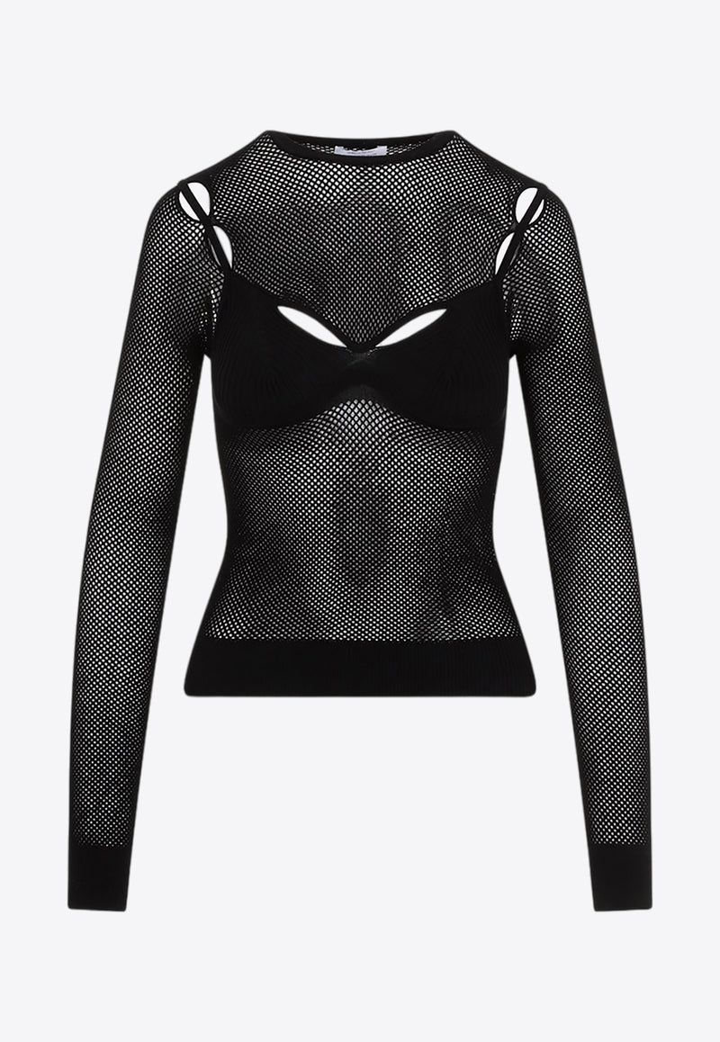 Net Arrow Bralette Top