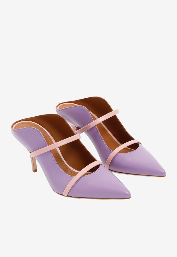 Maureen 70 Nappa Leather Mules Malone Souliers Lilac MAUREEN 70-230 LILAC/ROSE