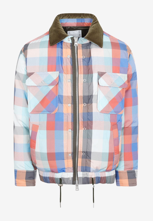 Sacai Checked Padded Bomber Jacket 42318522319029 2202835M 926 MULTI