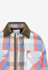 Sacai Checked Padded Bomber Jacket  2202835M 926 MULTI