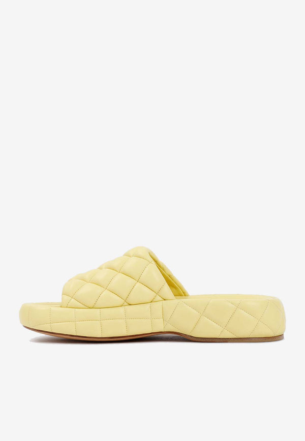 Bottega Veneta Quilted Leather Sandals 42433814266037 708885.VBRR0 7411 LEMONADE