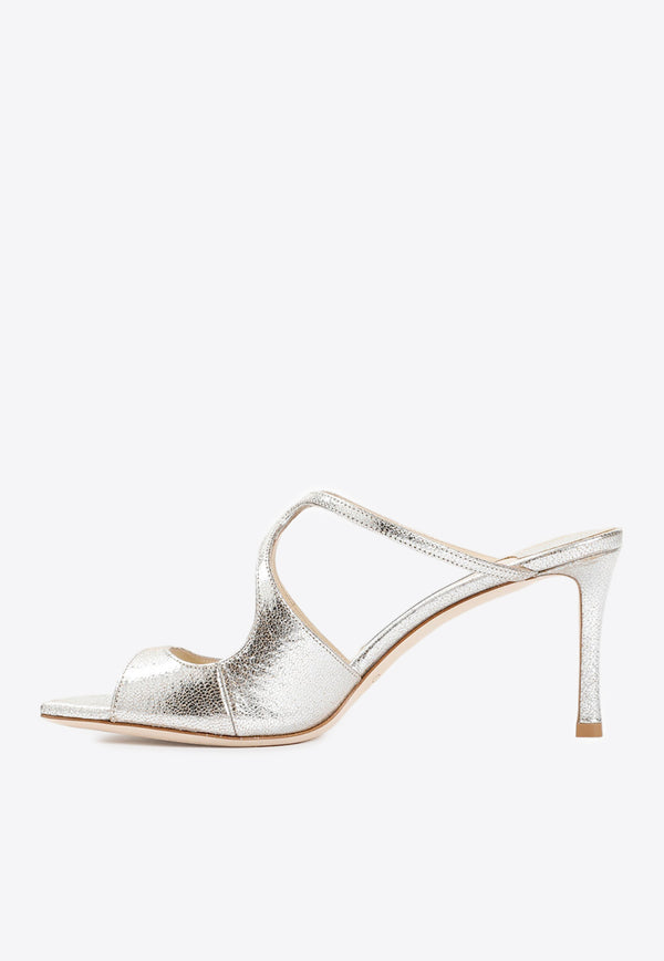 Anise 75 Metallic Leather Mules