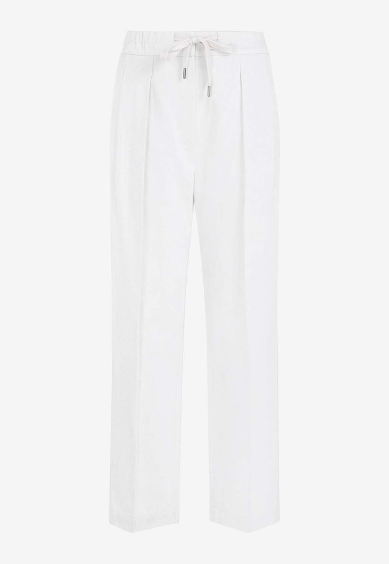 Drawstring Straight-Leg Pants