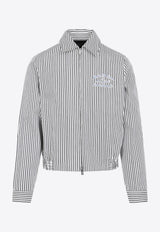 Striped Logo Zip-Up Jacket