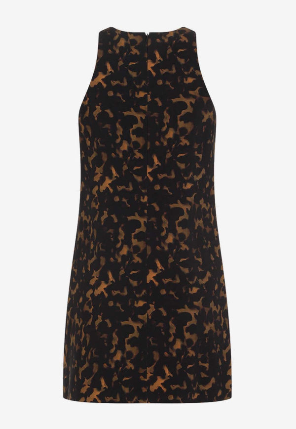 Tortoiseshell Print Mini Dress