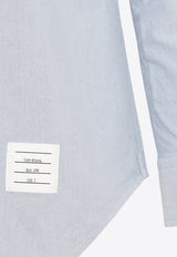 Long-Sleeved Oxford Shirt with Name Tag Patch