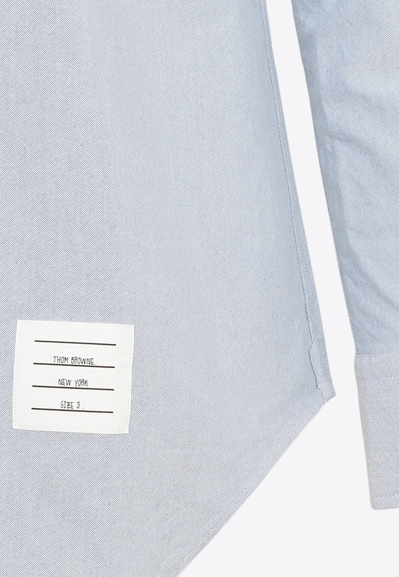 Long-Sleeved Oxford Shirt with Name Tag Patch