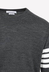 Thom Browne 4 Bar Stripe Sweater in Wool 42123405885621 MKA002A.Y1014 022 DARK GREY