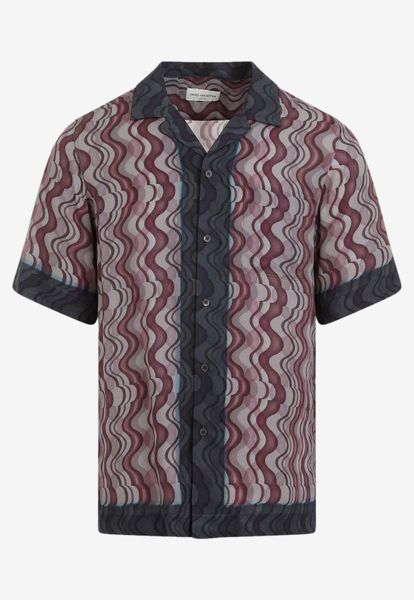 Short-Sleeved Patterned Shirt