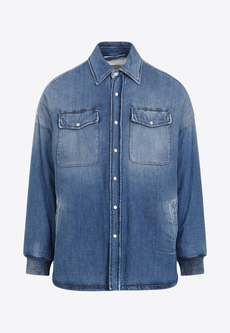 Logo-Embroidered Denim Shirt